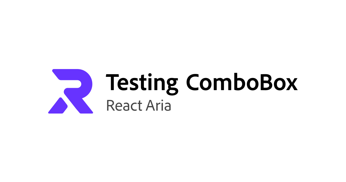 Testing ComboBox | React Aria