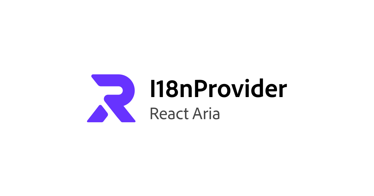 I18nProvider | React Aria