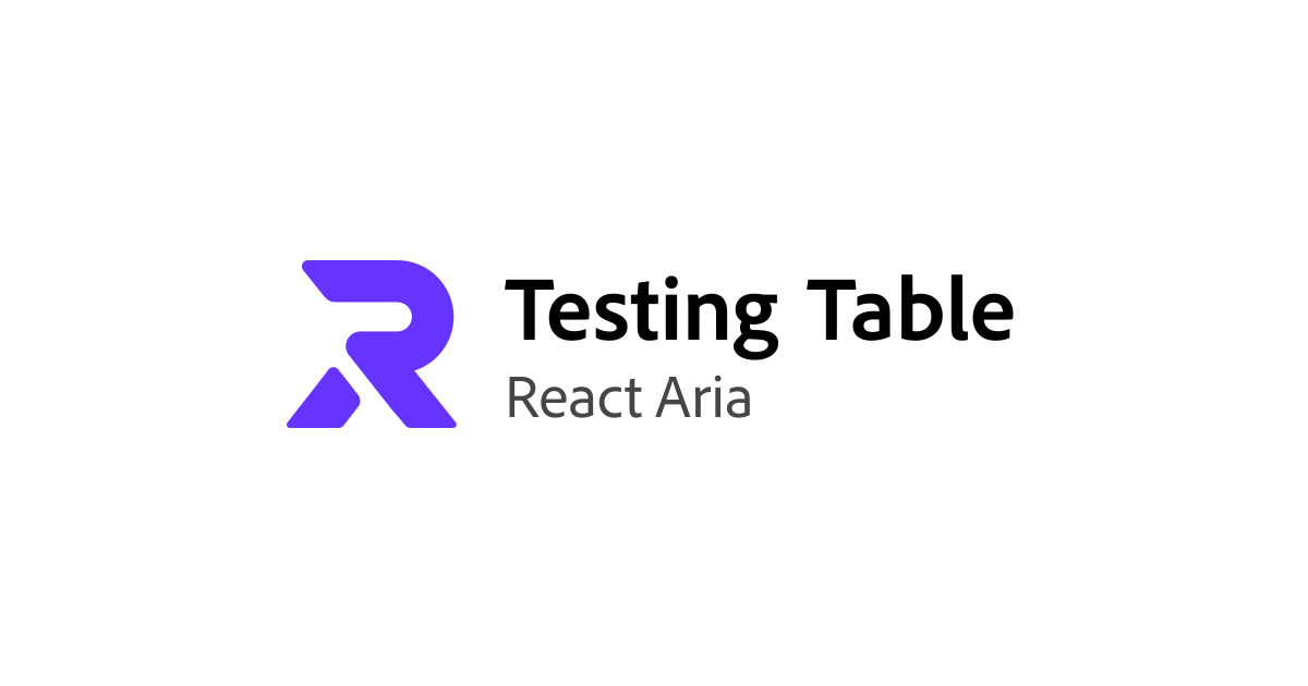 Testing Table | React Aria
