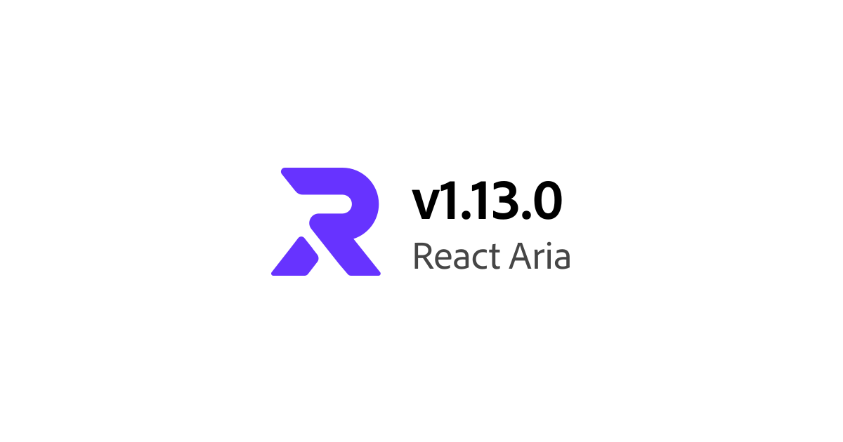 v1.13.0 | React Aria