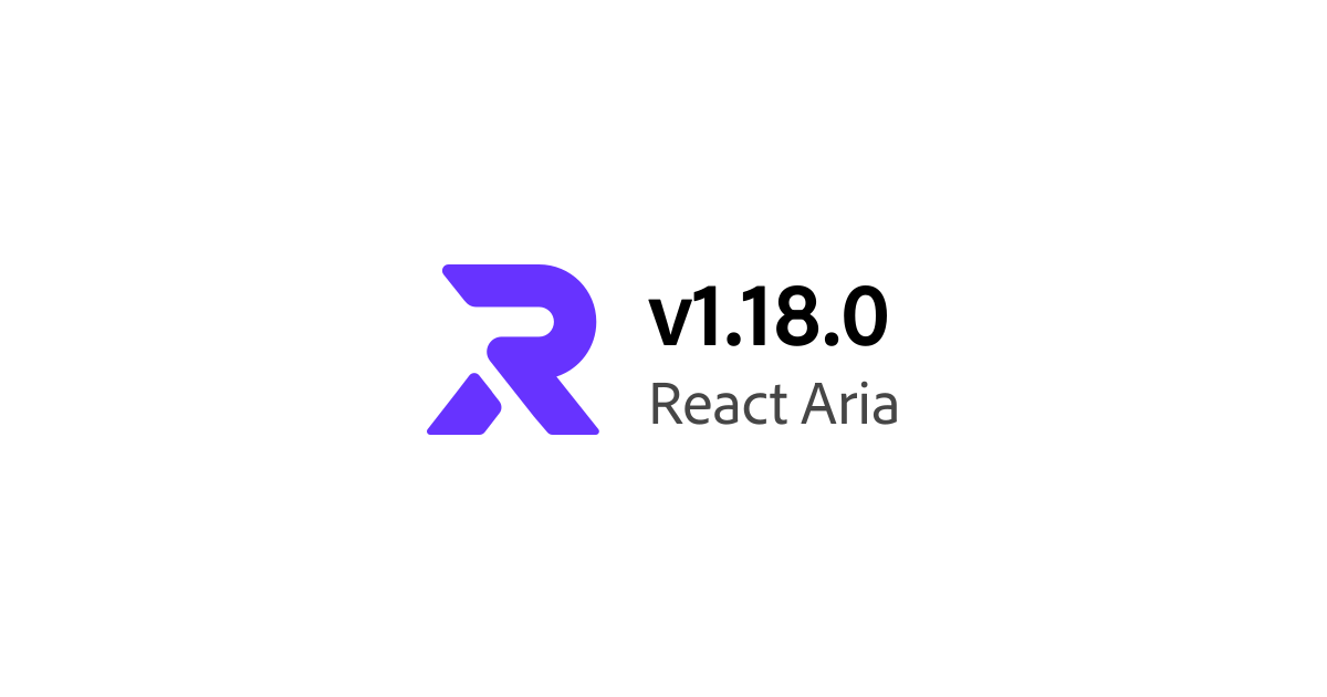 v1.18.0 | React Aria
