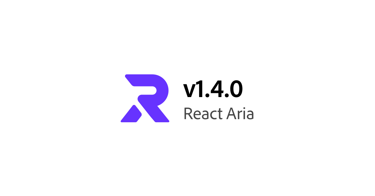 v1.4.0 | React Aria